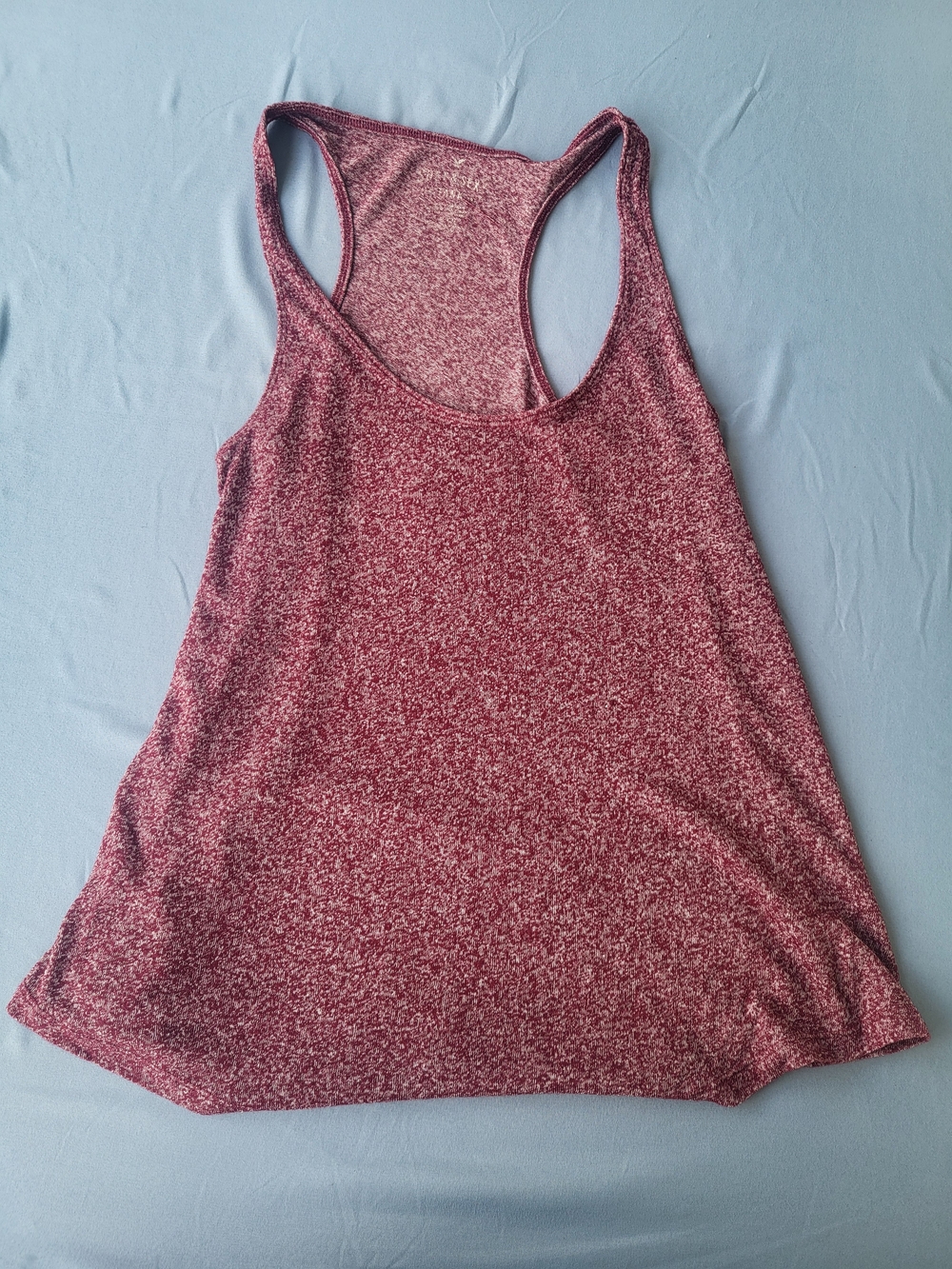 American Eagle Outfitters Marled Burgundy Racerback Tank